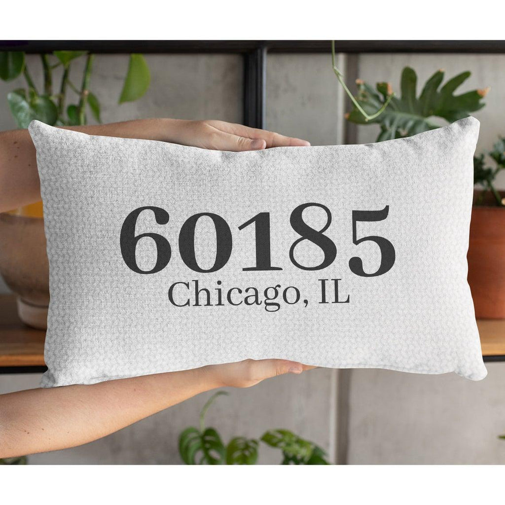 zip code throw pillows