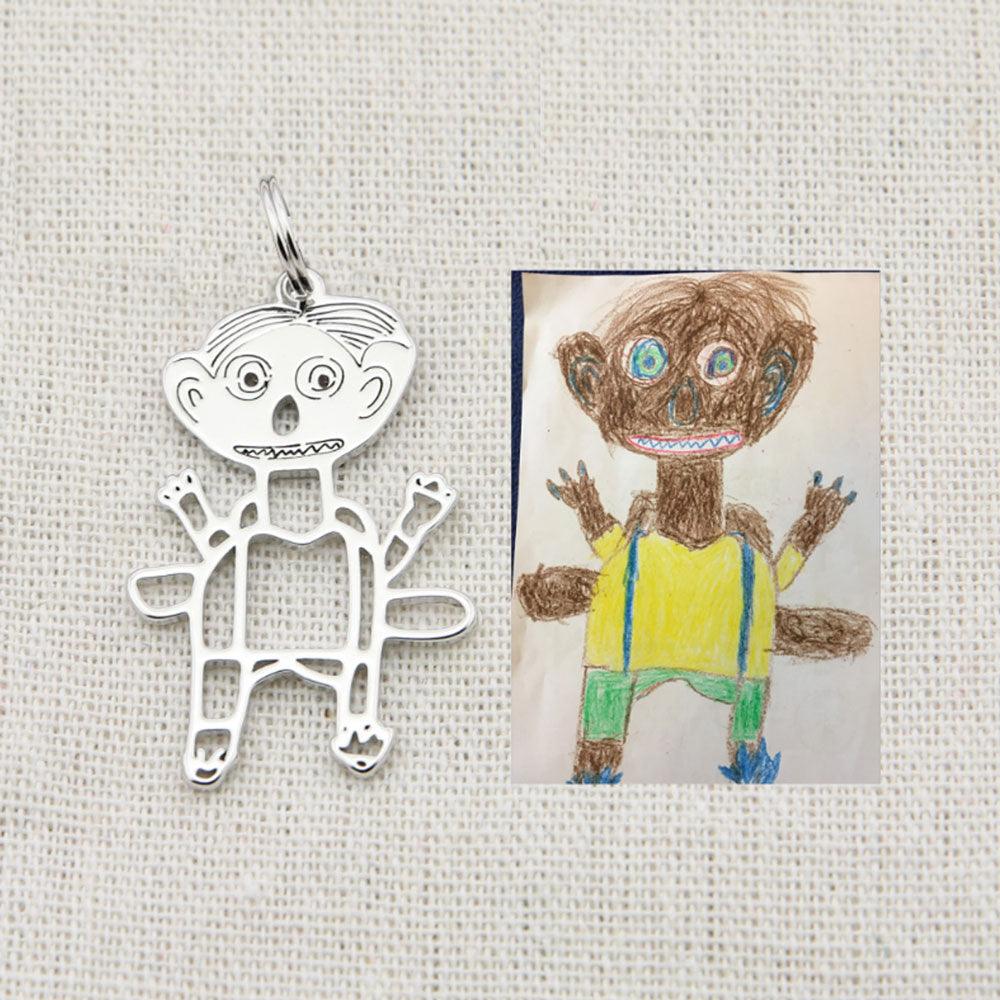 Art Keychain, Picture Key Chain, Key Chain with Photo, Key Chain with Picture - Cushy Pups