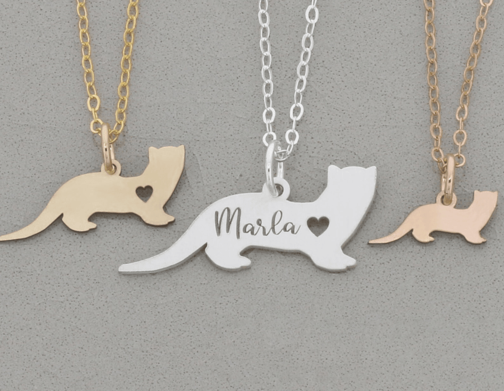 Custom Cat Necklace - Personalised Cat Necklace, Customized Cat Pendant by Cushy Pups - Cushy Pups