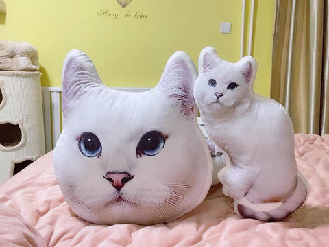 Custom Cat Pillow | Custom Pet Pillows | Pet Pillow Photo - Cushy Pups