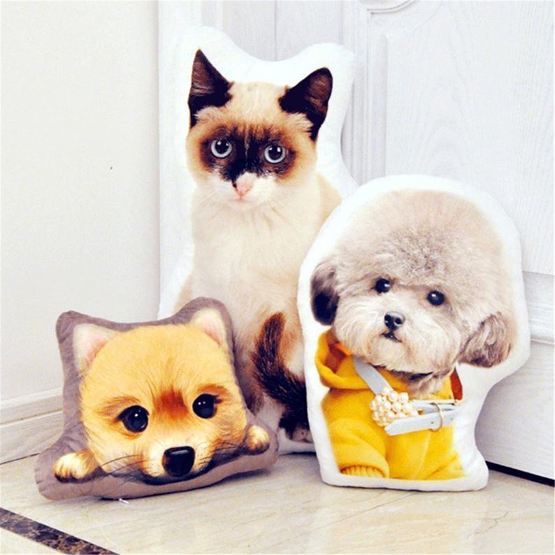 custom pet portrait pillow