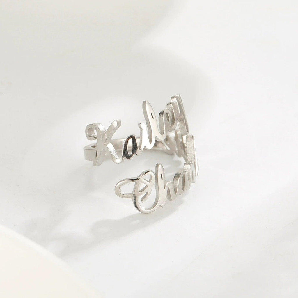 Custom Name Ring - Name Ring Gold, Personalized Name Rings by Cushy Pups - Cushy Pups