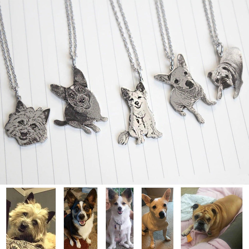 Dog Necklace With Picture | Pet Photo Necklace | Custom Pet Necklace - Cushy Pups