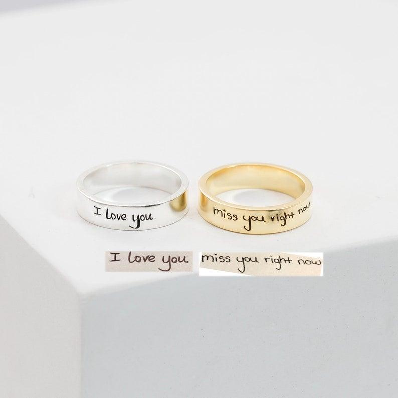 Engraved Rings - Personalised Ring, Engraved Promise Rings by Cushy Pups - Cushy Pups