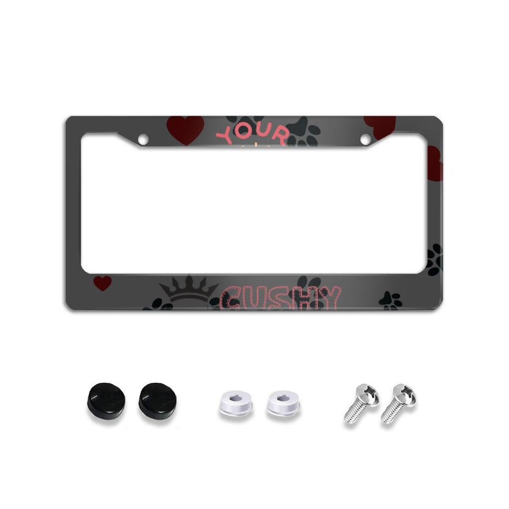 License Plate Frames Custom, Unique License Plate Frames, Custom License Plate Holder, Custom Plate Frames - Cushy Pups - Cushy Pups