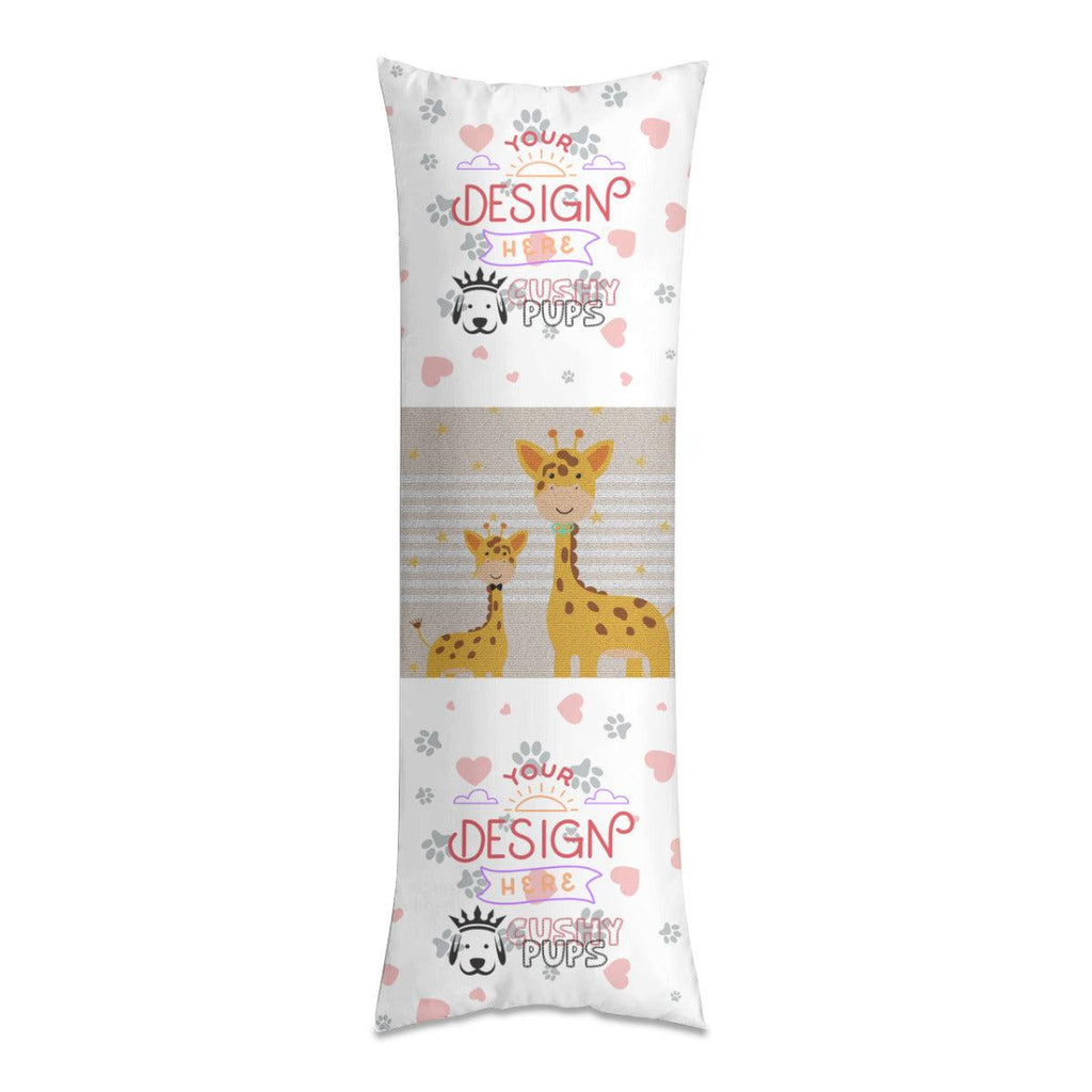 Long Pillow Cover Double-Sided Design Custom, Long Pillow cover with Photo or Text - Cushy Pups - Cushy Pups