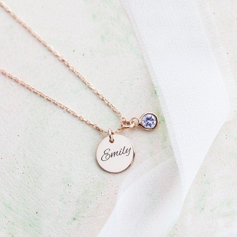 March Birthstone Necklace - January Birthstone Necklace - September Birthstone Necklace - July Birthstone Necklace - Personalized Birthstone Jewelry - Cushy Pups