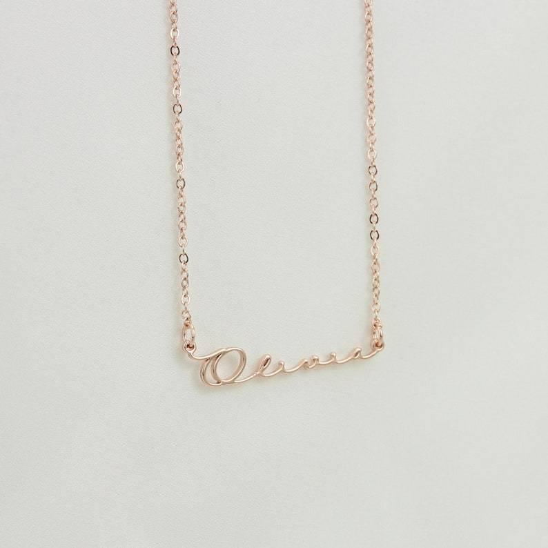 Name Necklace Gold - Personalized Name Necklace, Custom Name Necklace in Gold by Cushy Pups - Cushy Pups