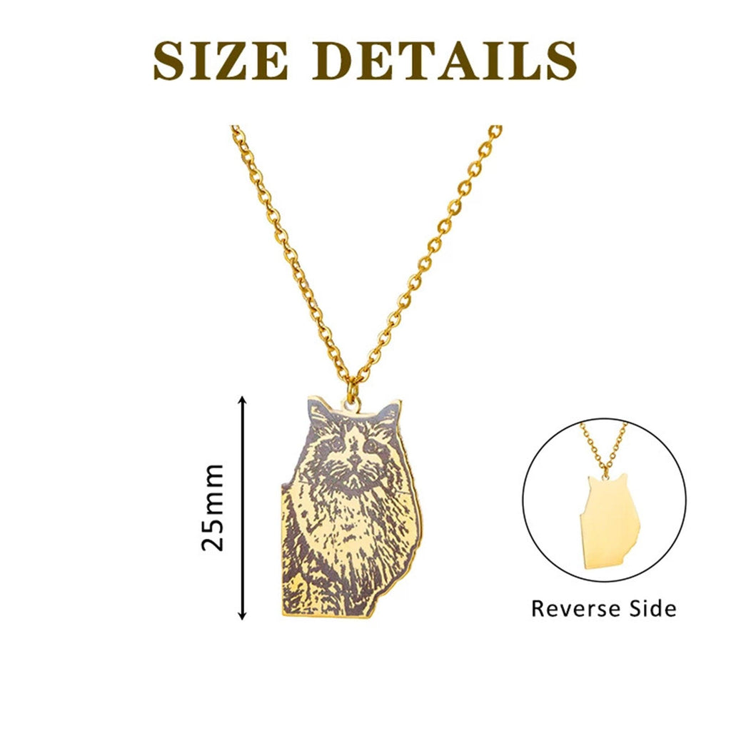 Personalized Dog Necklace | Custom Pet Necklace | Pet Photo Necklace - Cushy Pups
