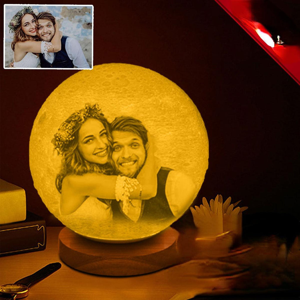 Personalized Moon Lamp, Customized Photo Glow Ball - Cushy Pups
