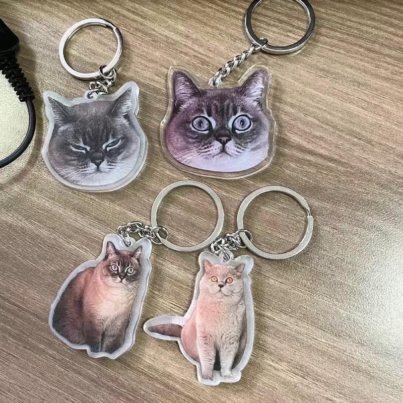 personalized pet photo keychain | personalized dog keychain | dog keychain memorial - Cushy Pups