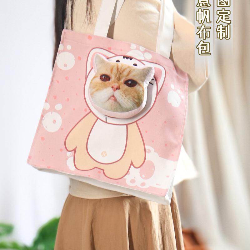 Personalized Photo Tote Bags, Photo Canvas Bag, Photo Bags Personalized - Cushy Pups - Cushy Pups