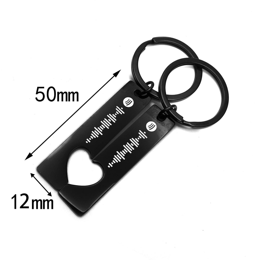 Personalized Spotify Song Code Couple Keychain – Cushy Pups