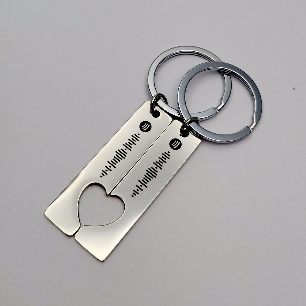 Personalized Spotify Song Code Couple Keychain - Cushy Pups