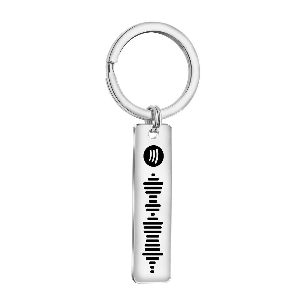 Spotify Code Keychain, Scannable Spotify Keychain, Custom Spotify Keychain - Cushy Pups