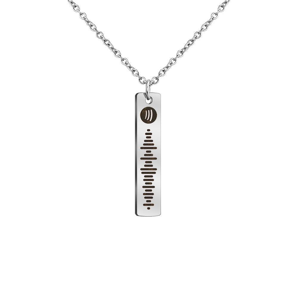 Spotify Code Necklace, Spotify Necklace, Spotify Playlist Necklace, Custom Spotify Code Necklace - Cushy Pups
