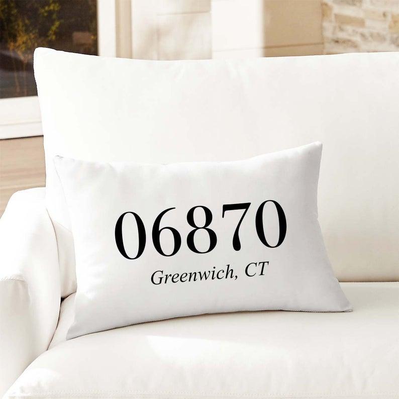 pillows with zip codes