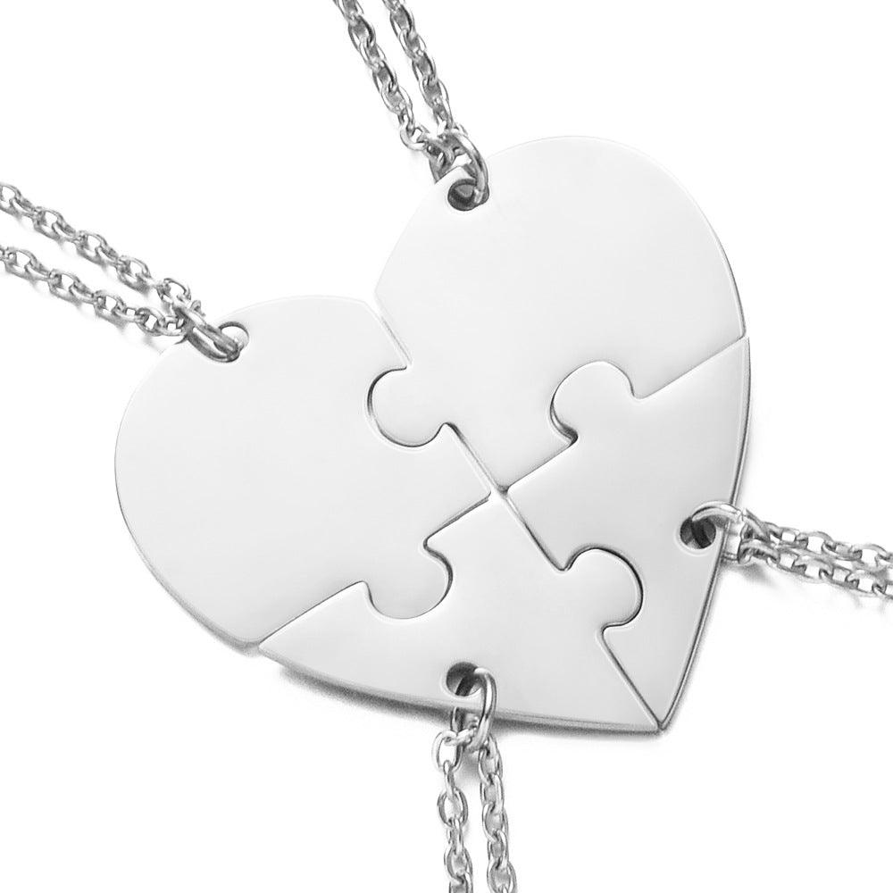 Buy KINTRADE Best Friends Forever and Forever Friendship Pendant Necklace  Set 4 Heart Shape Puzzle Jewelry Gifts Online at desertcartINDIA