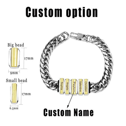 Cuban Link Bracelet with Name Plate, Cuban Link Bracelet, Mens Cuban Link Bracelet, Cuban Bracelet Mens - Cushy Pups