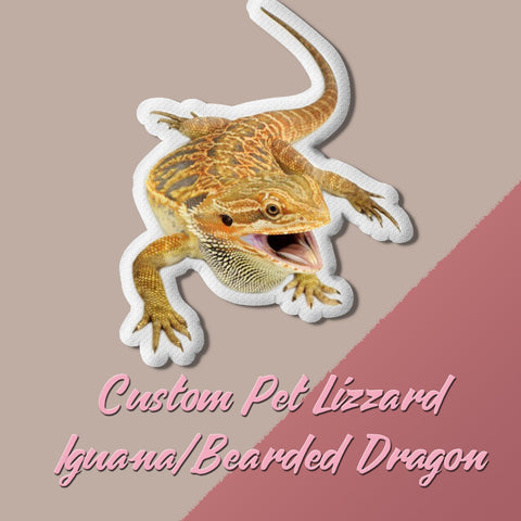 Custom Bearded Dragon Pet Pillow | Lizard Lover Gifts - Cushy Pups