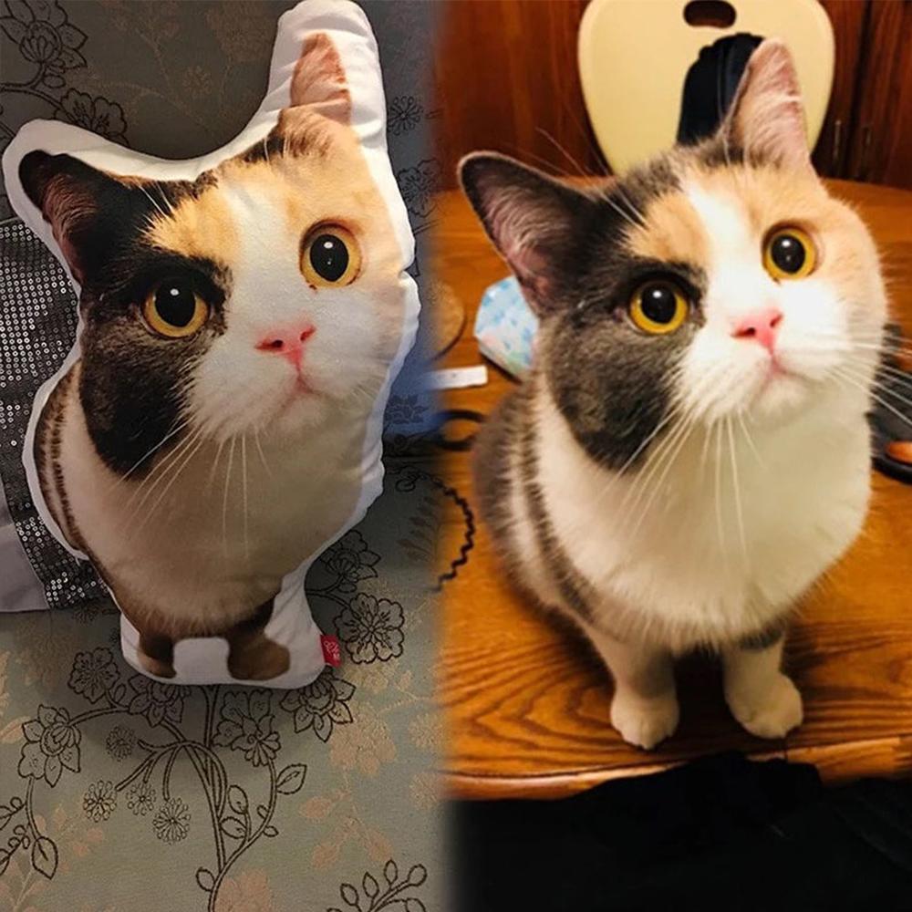 Custom cat outlet face pillow