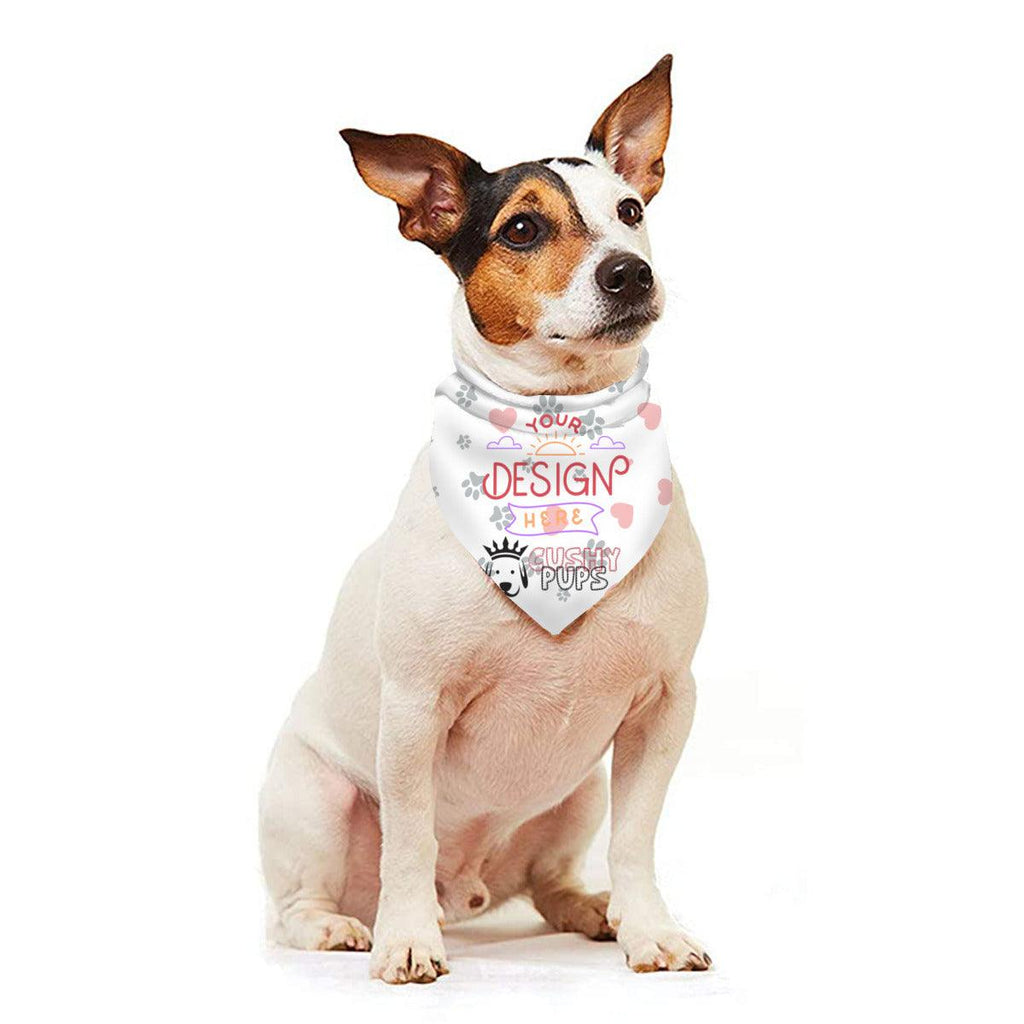 Custom Dog Bandana, Personalized Dog Bandanas, Custom Dog Bandana with Logo, Personalised Dog Bandana UK - Cushy Pups - Cushy Pups
