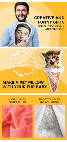 Custom Pet Portrait Pillow | Custom Pet Pillow | Photo Pillow Gift - Cushy Pups