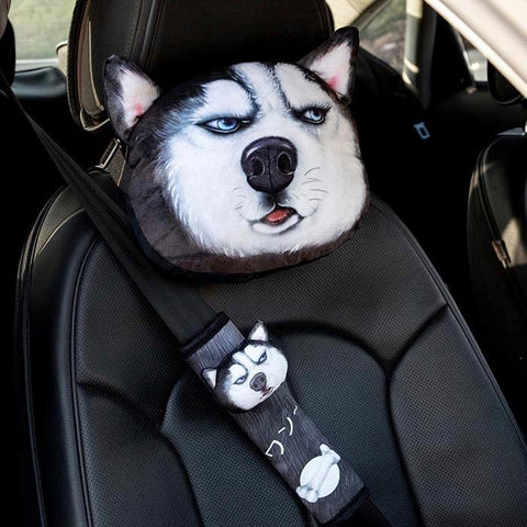 Customized Head Rest Cat Pillow | Pet head rest pillow | Dog Car Seat Headrest | car pillow headrest - Cushy Pups
