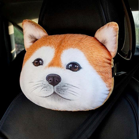 Dog Pillow Head Rest Children Car Seat Pets Plush Toy - China Car