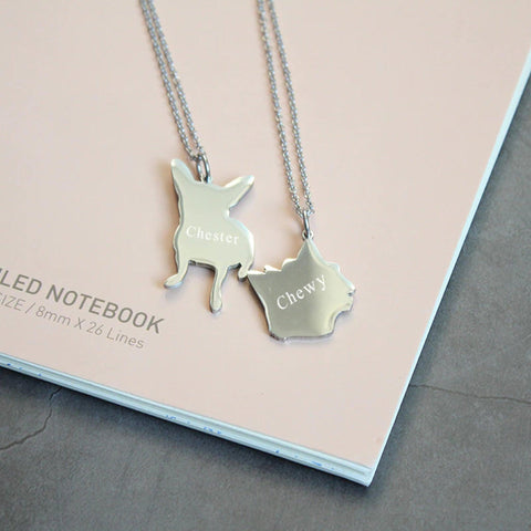 Dog Necklace With Picture | Pet Photo Necklace | Custom Pet Necklace - Cushy Pups