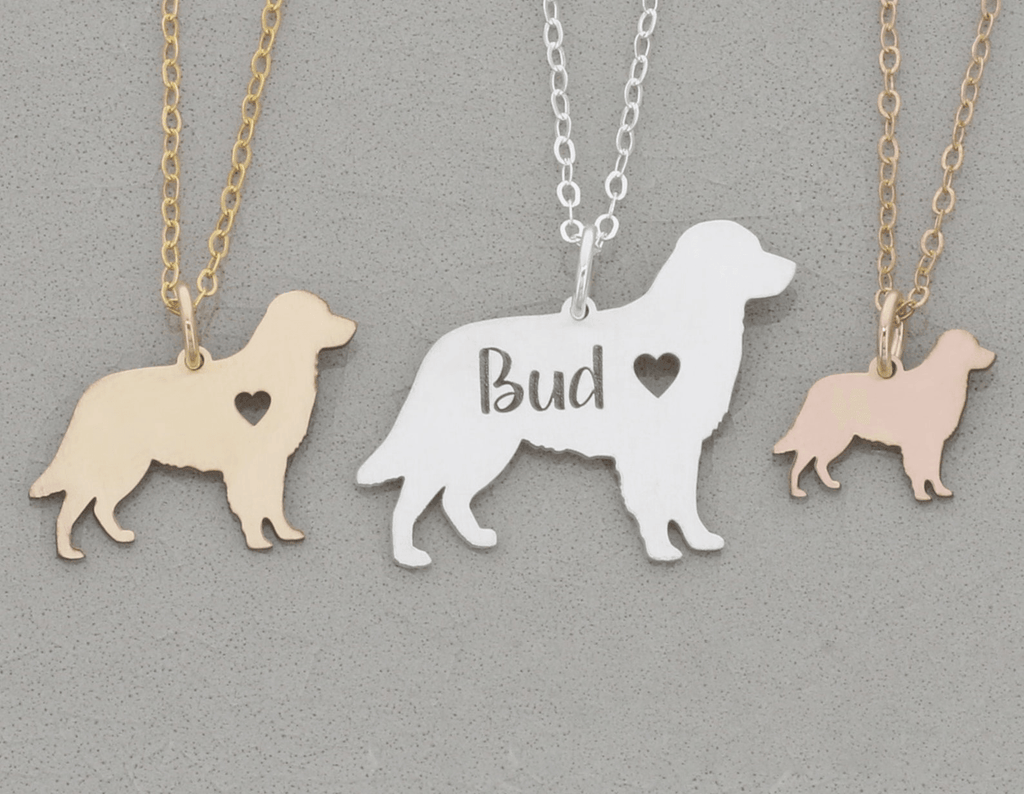 Dog Pendant Necklace - Custom Dog Pendant Necklace with Name by Cushy Pups - Cushy Pups