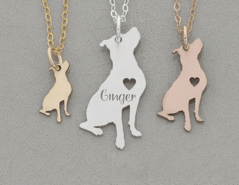 Dog Pendant Necklace - Gold Dog Pendant, Custom Dog Pendant by Cushy Pups - Cushy Pups
