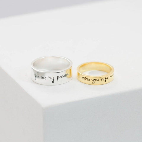 Engraved Rings - Personalised Ring, Engraved Promise Rings by Cushy Pups - Cushy Pups