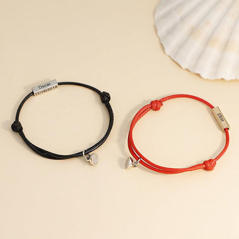 Friends Bracelet, Couple Bracelets, Matching Bracelets for Couples - Personalized Friendship Jewelry - Cushy Pups