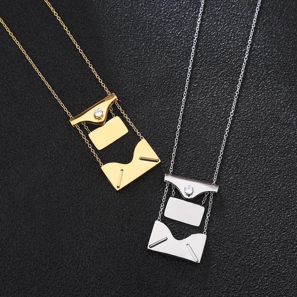 I Love You Envelope Necklace, Envelope Necklace with Note Inside - Share Your Love Secretly - Cushy Pups