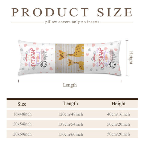 Long Pillow Cover Double-Sided Design Custom, Long Pillow cover with Photo or Text - Cushy Pups - Cushy Pups