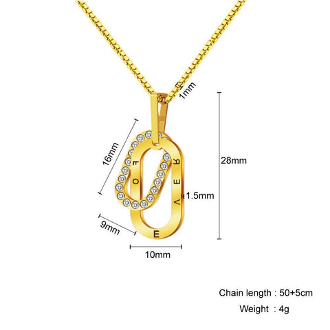 Personalised Double Link Diamond Name Necklace - Cushy Pups