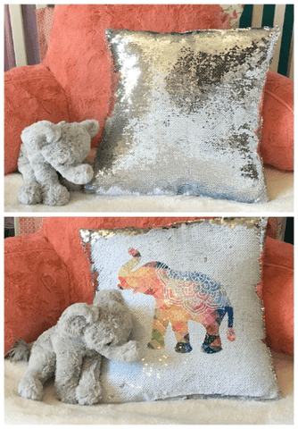 Personalised Sequin Cushion | Sequin Cushions Personalised | Customized Sequin Pillow - Cushy Pups