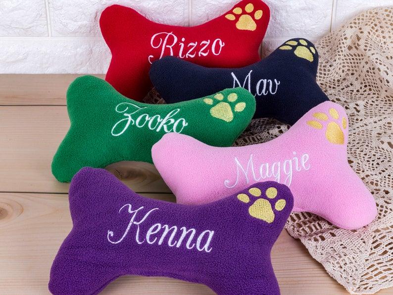 Personalized dog bone outlet pillow