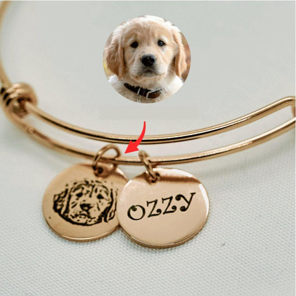 Personalized Dog Bracelet - Pet Photo Bracelet, Personalized Dog Memorial Bracelet by Cushy Pups - Cushy Pups