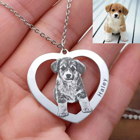 Your Pet Photo Necklace Picture Necklace Personalized Cat Necklace Custom  Dog Necklace Pet Memorial Gift Pet
