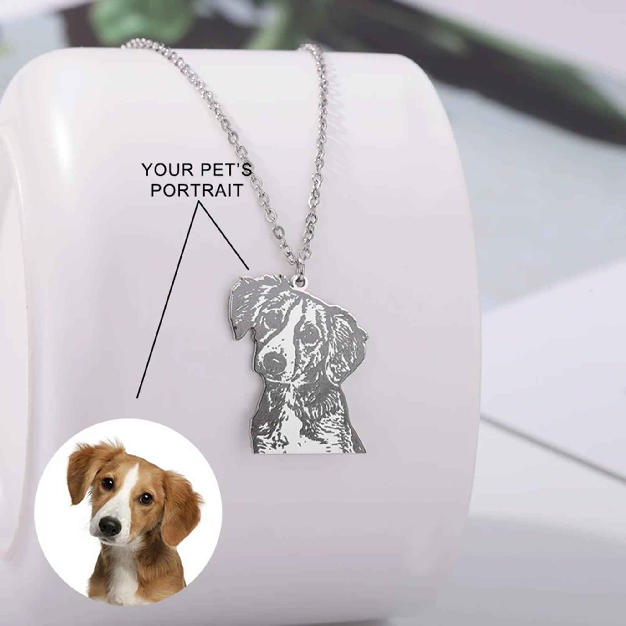 Pet Portrait Custom Dog Necklace – fancycustomize