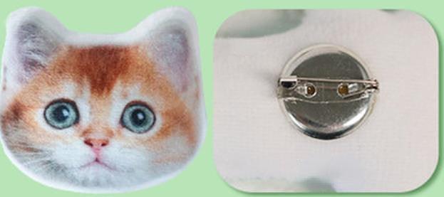Custom Badge Reel Personalized with Cat Photo