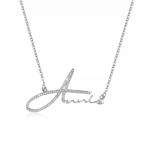 Personalized Zircon Name Necklace - Cushy Pups