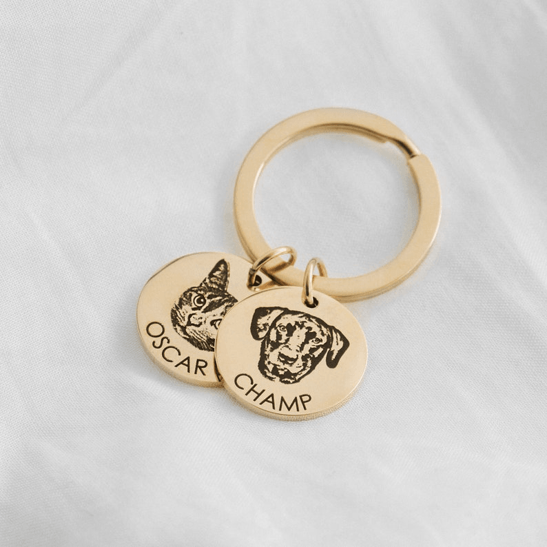Pet Photo Keychain - Dog Picture Keychain, Pet Memorial Keychain with Picture by Cushy Pups - Cushy Pups