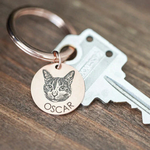 Pet Photo Keychain - Dog Picture Keychain, Pet Memorial Keychain with Picture by Cushy Pups - Cushy Pups