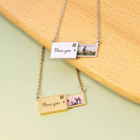 Picture Pendant Necklace, Hidden Photo Necklace, Custom Photo Pendant - Wear Your Memories - Cushy Pups
